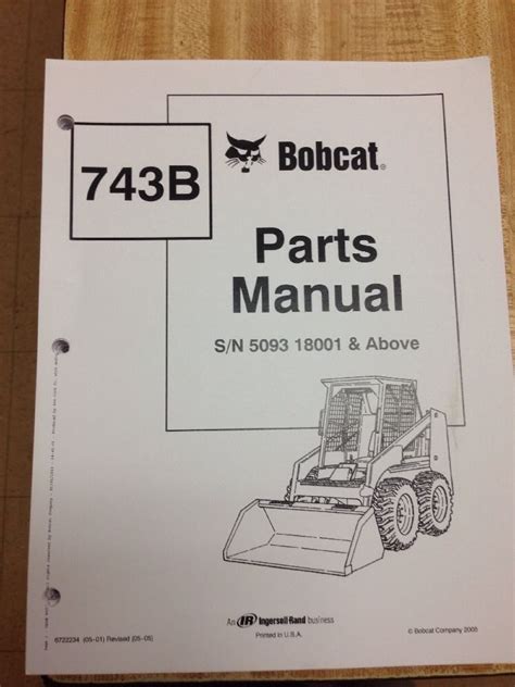 bobcat 743b parts manual pdf